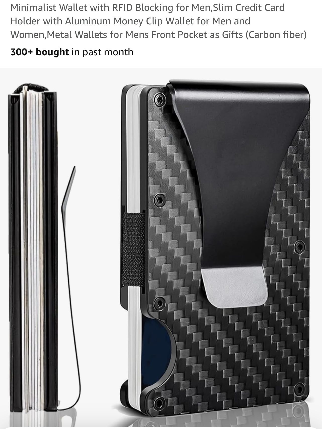 Men’s Card Money Holder With Clip