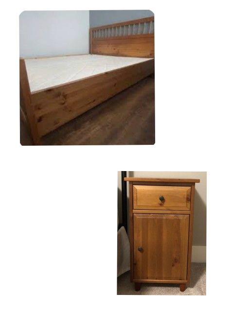 Full Size Bed With 1 Nightstand