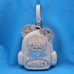 Moissanite 13.668 ctw Money Bag Pendant 