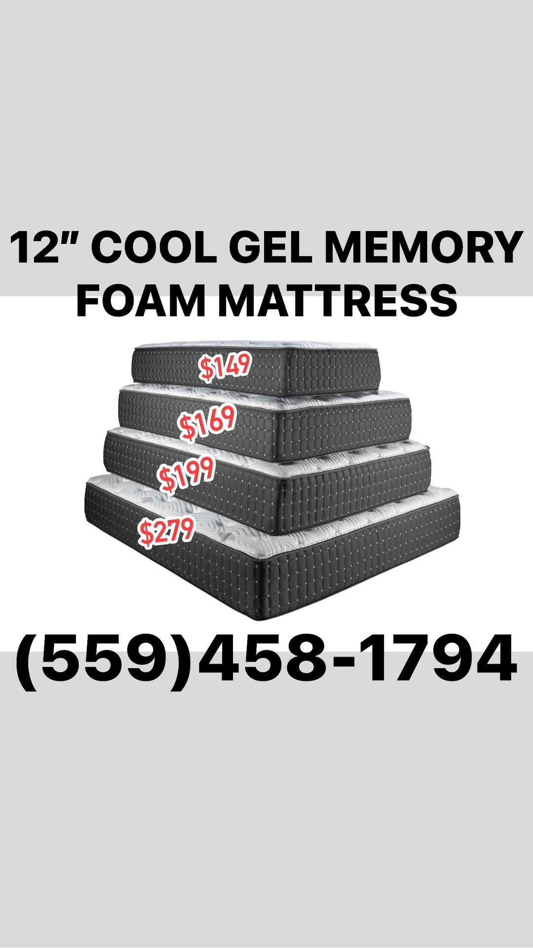 COOL GEL MEMORY FOAM MATTRESS / COLCHONES DE ESPONJA FRÍA