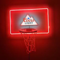 Coors Light Basketball Hoop LED Sign. 