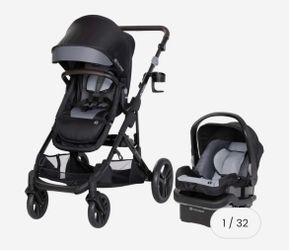 Baby trend morph  single to double stroller travel system  with infant car seat