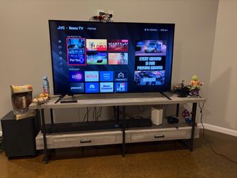 Tv stand and Roku 55 inch smart tv bundle