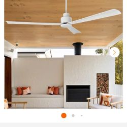 52 in. Indoor Modern Matte White Ceiling Fan with Remote Control and DC Reversible Motor