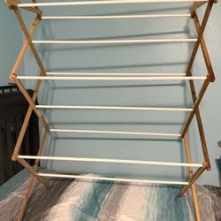 Wood Clothes Drying Rack