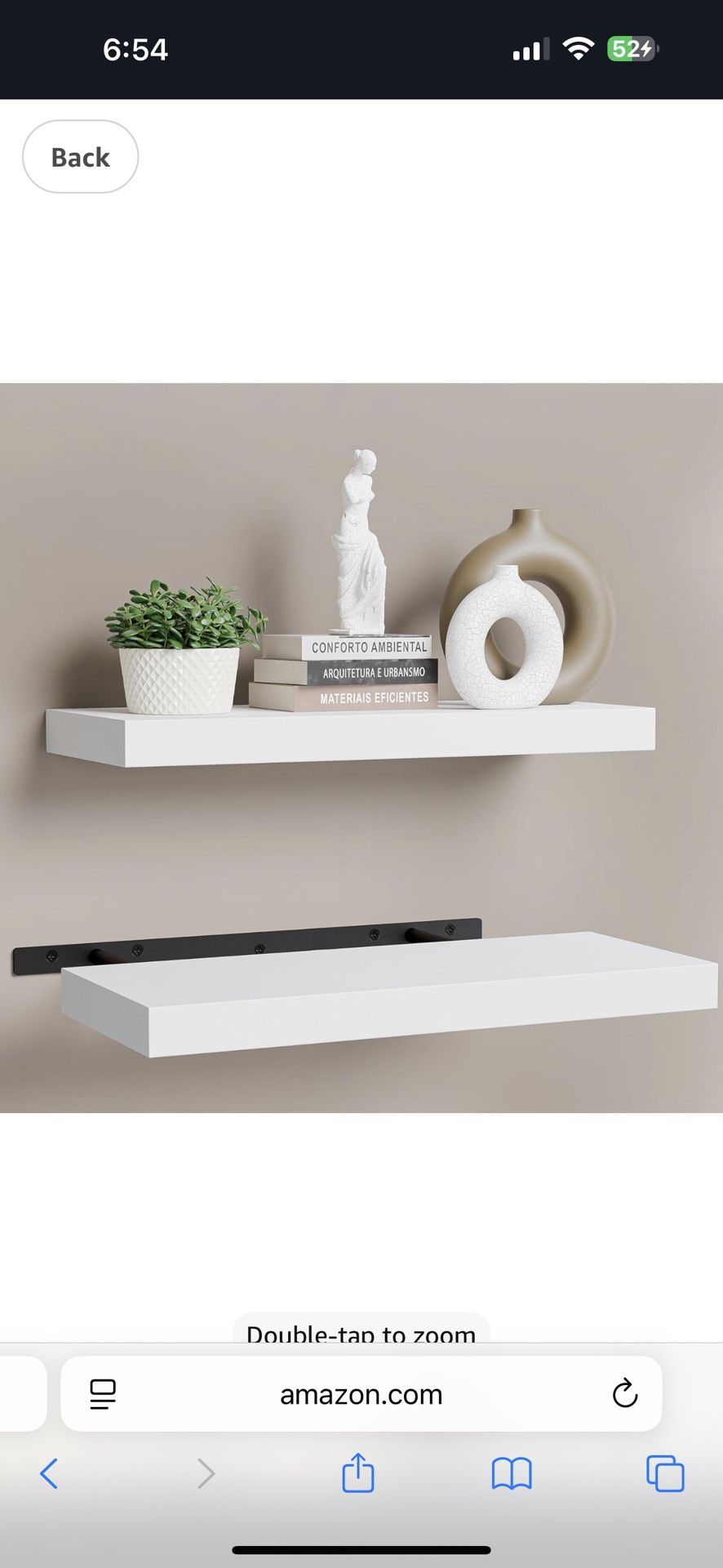 *MOVING SALE - EVERYTHING MUST GO, PICKUP ONLY* 6 White Floating Shelves Still In Box