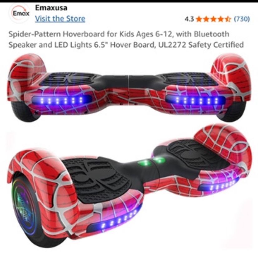 BRAND NEW Emaxusa Spiderman Hoover Board