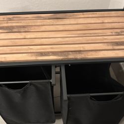 Laundry Sorter Table / 2 Bin Hamper 