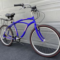 Mango “Longboard 7” Hybrid Comfort Cruiser Bicycle, 27.5”/650B Rims/Tires, 7 Speeds, 5’4”-6’4” Size/Height Rider 