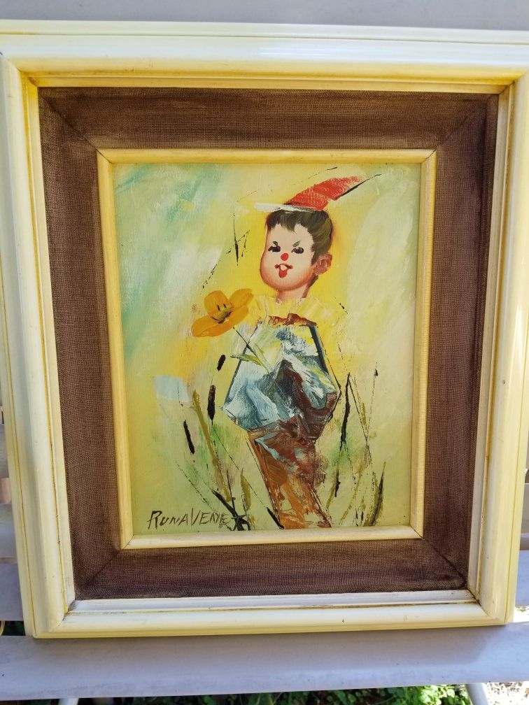Runa Venet Art Original Painting of boy