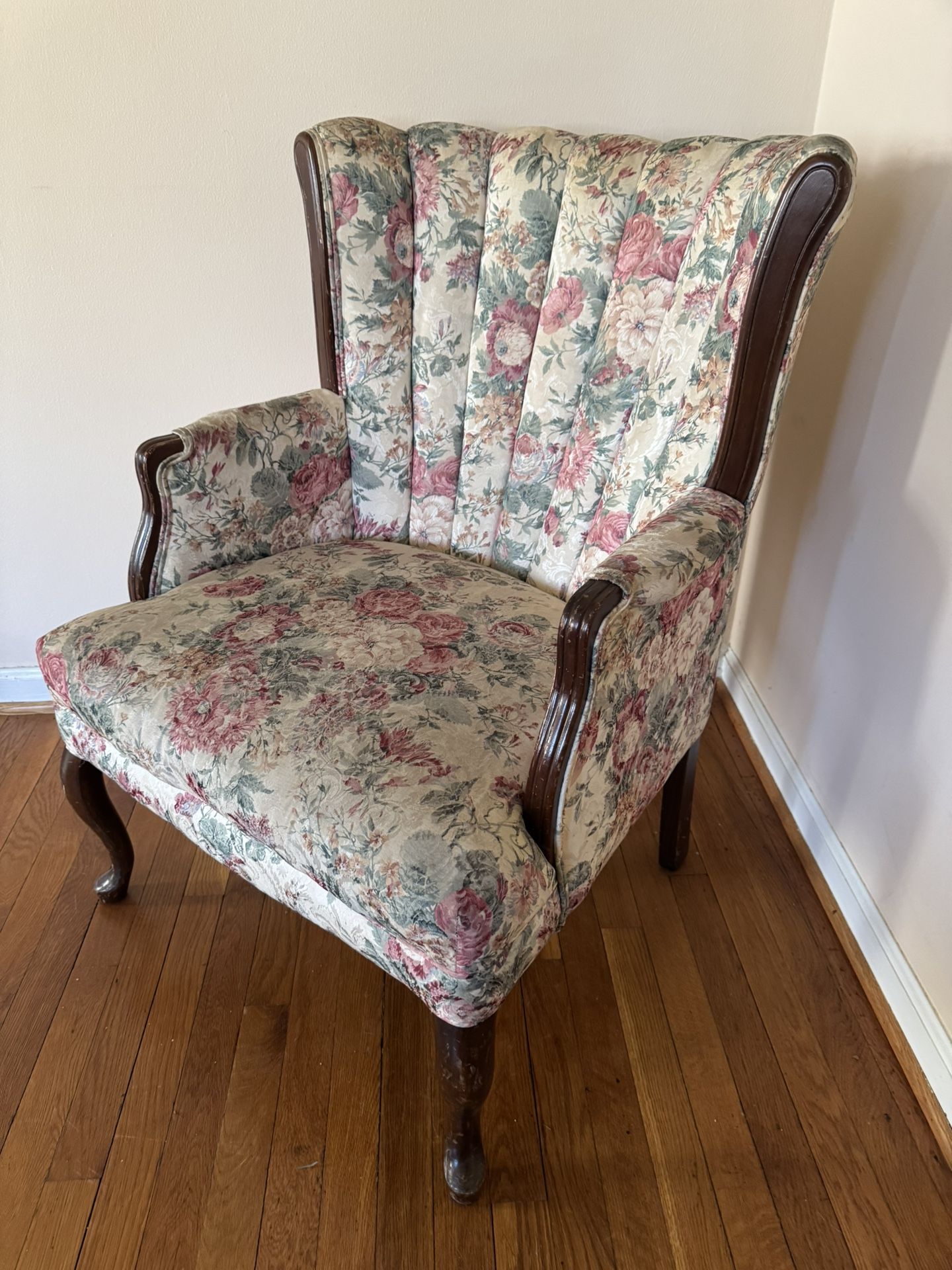 Floral Wingback Chair