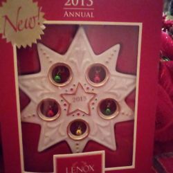 Vintage Lenox Christmas Ornament STAR EXCELLENT CONDITION STILL IN ORIGINAL BOX 2013 Collectable Edition. Box Is Perfect Condition.