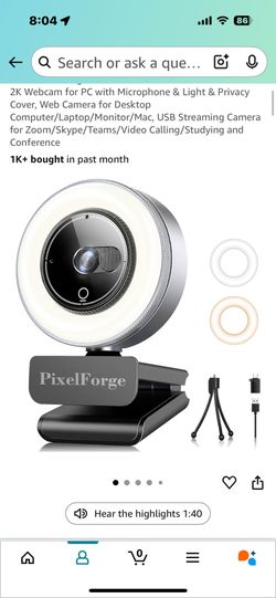 Webcam High Quality PixelForge Highly Rated