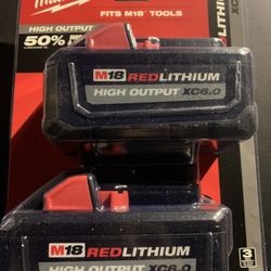 Milwaukee 6.0 Dual Pack Batteries 