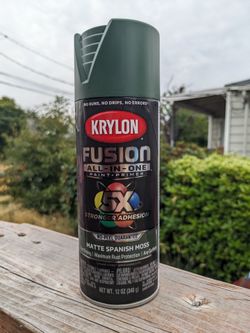6 Krylon Fusion All-In-One Spray Paint Matte Spanish Moss