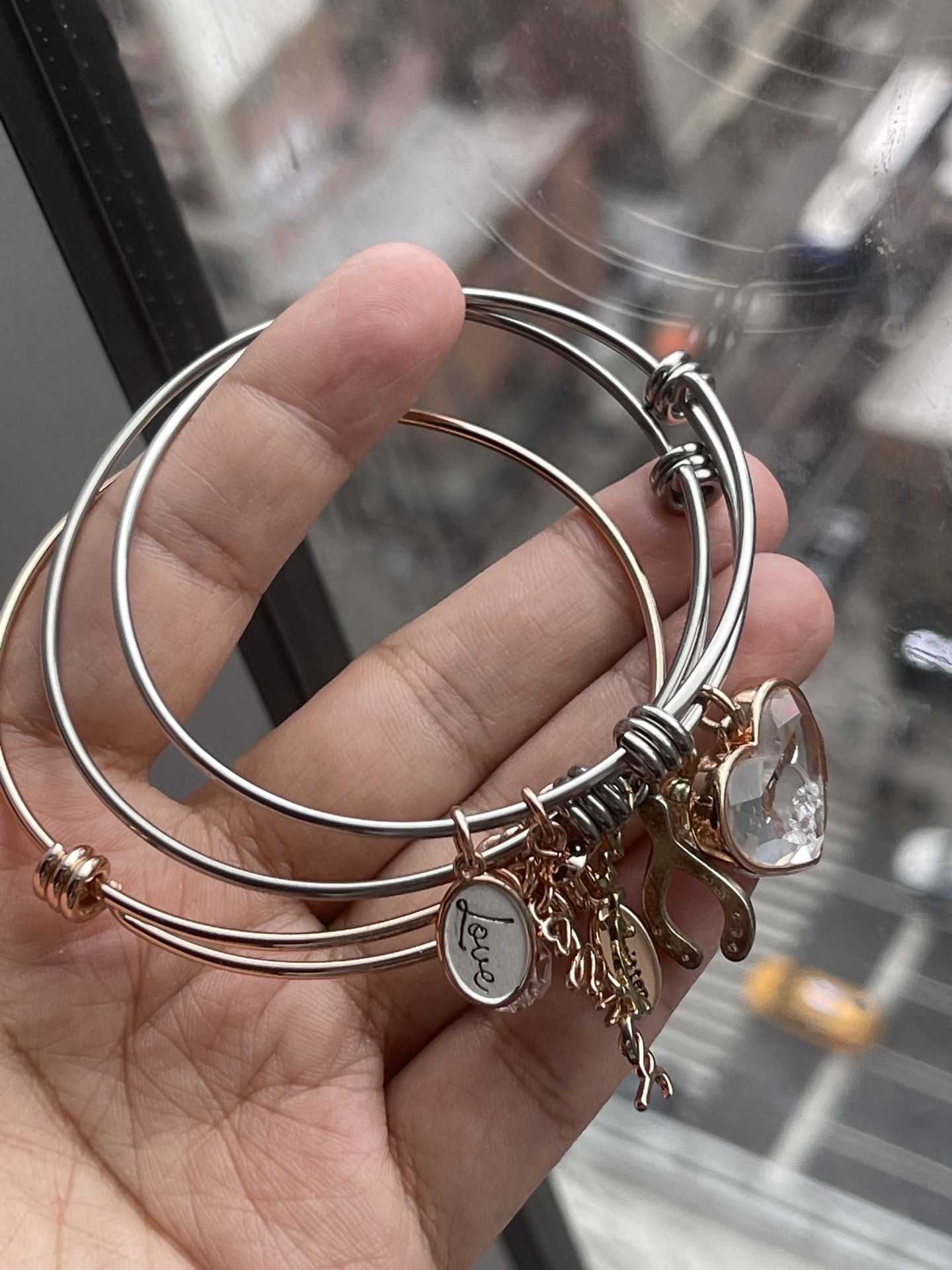 3 Charm Bangle Bracelets Perfect Holiday Gift