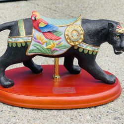 Lenox Black Panther Cat Carousel Disney Souvenir 