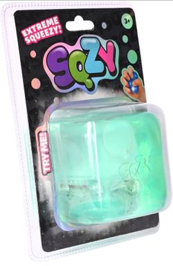 Squeeze Light Up Squishy Gel Gems Fidget Toy – Solid Gel Stress Relief Toy for Kids & Adults, Sensory Play, Multiple Shapes (Cube) - Assorted Colors, 