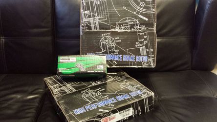 Brake pads and rotors.