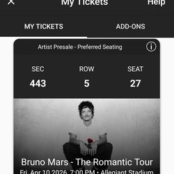 Bruno Mars Tickets
