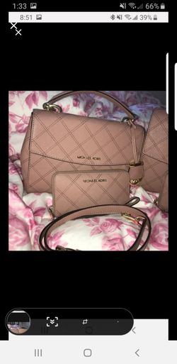Mk michael kors dusty rose mauve stitched pink ava medium or small