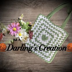 Crochet Handmade Granny Square Bag