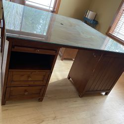 2 Solid Wood Desks 