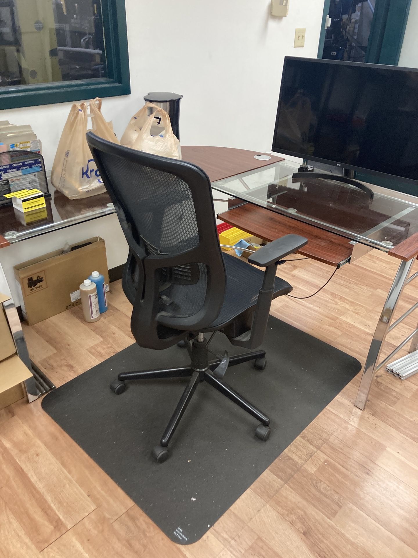 Glass Top Office Desk