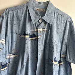 Hook & Tackle Boats & Marlin Fishing Men’s Casual Shirt
