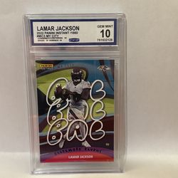 *GEM MINT 10* 2022 Panini Instant NFL My City /1860 Lamar Jackson #MC-3