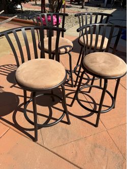 24" Bar Stools Set of 2, Swivel