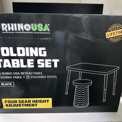 Brand New Rhino USA Folding Table Set 