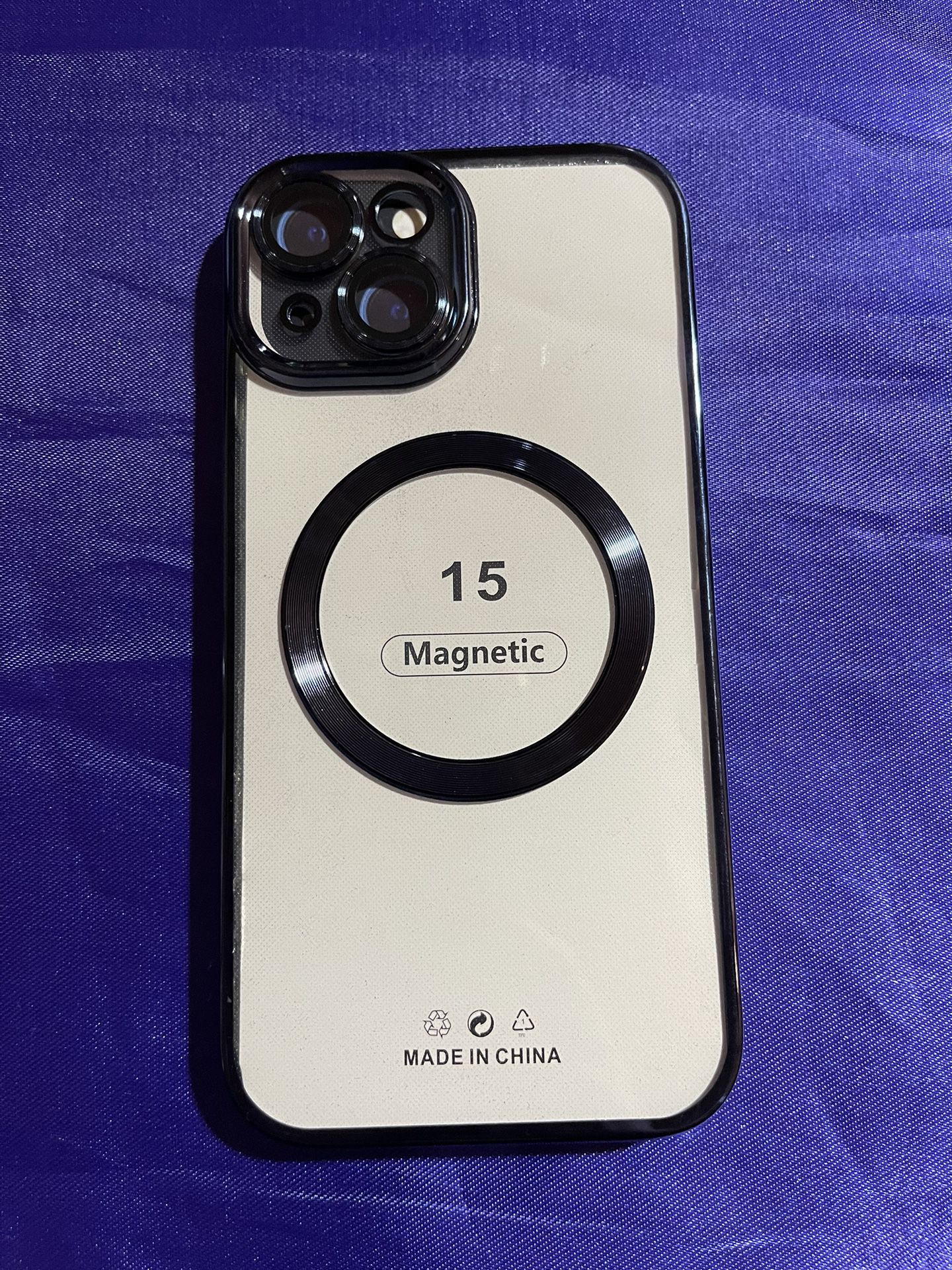 iPhone 15 Black Magnetic Case 