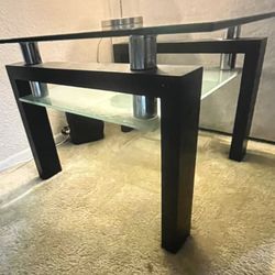Glass Coffee Table and Side Table