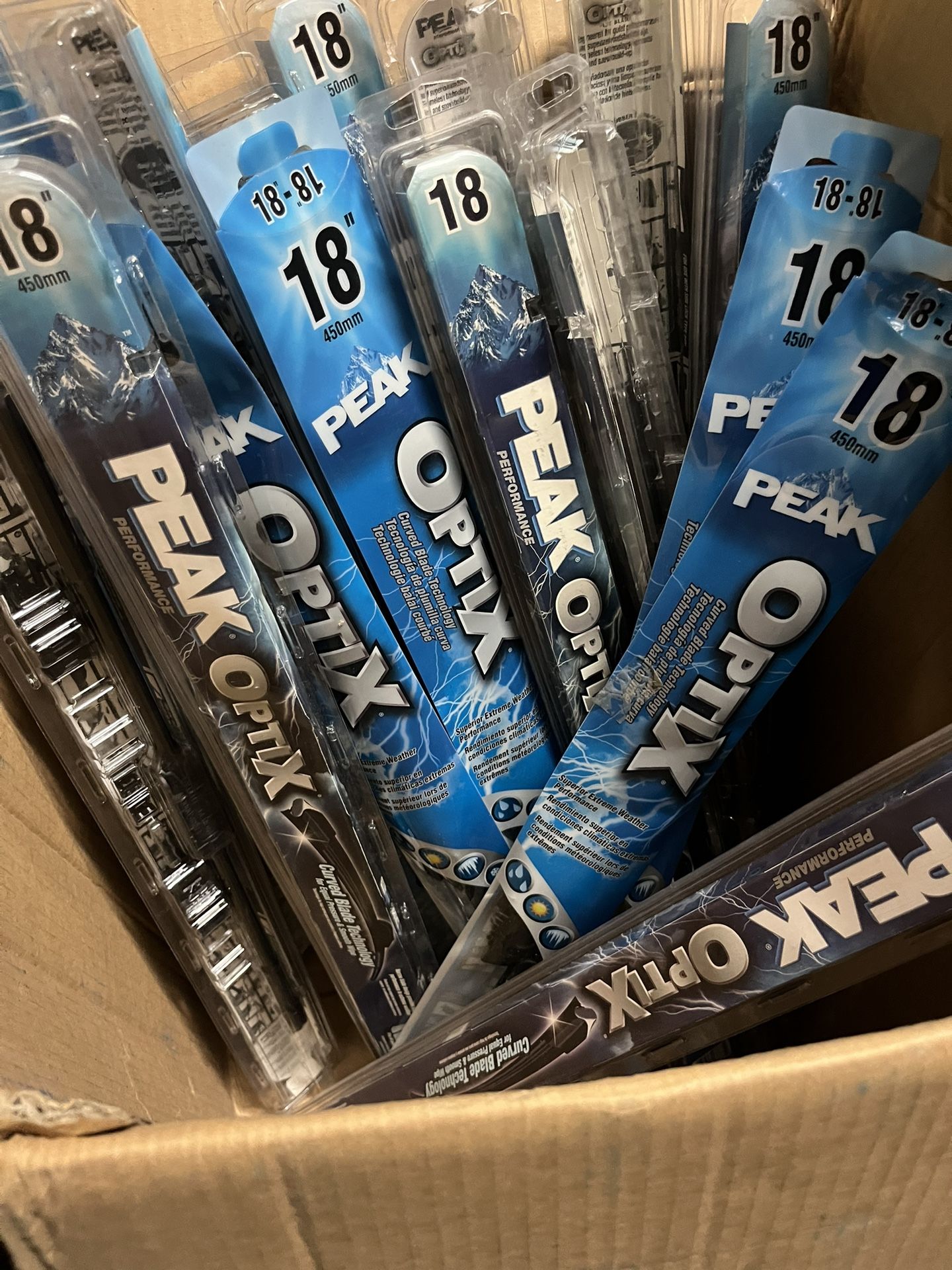 10 X Peak optix beam wiper blades lot all weather wiper blades- 18-inch Universal fit.