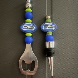 Seattle Seahawks Bottle Opener/ Stopper Set