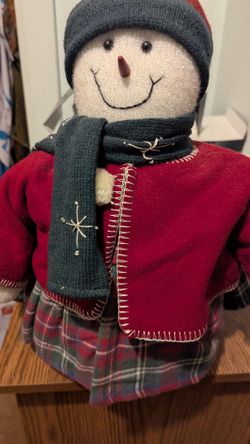 Christmas Decor Snow woman. Weighted /Christmas 