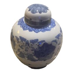 Vintage Masons Twinnings Ginger Jar Blue & White W/Lid