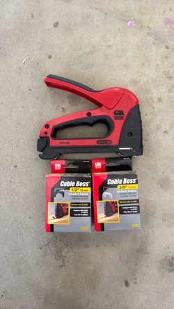Cable Boss Professional Grade Staple Gun for Secures NM, Coaxial, VDV, Low Voltage Wire and Cable