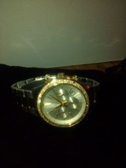 Michael kors citizen gold and silver stainless steel watch