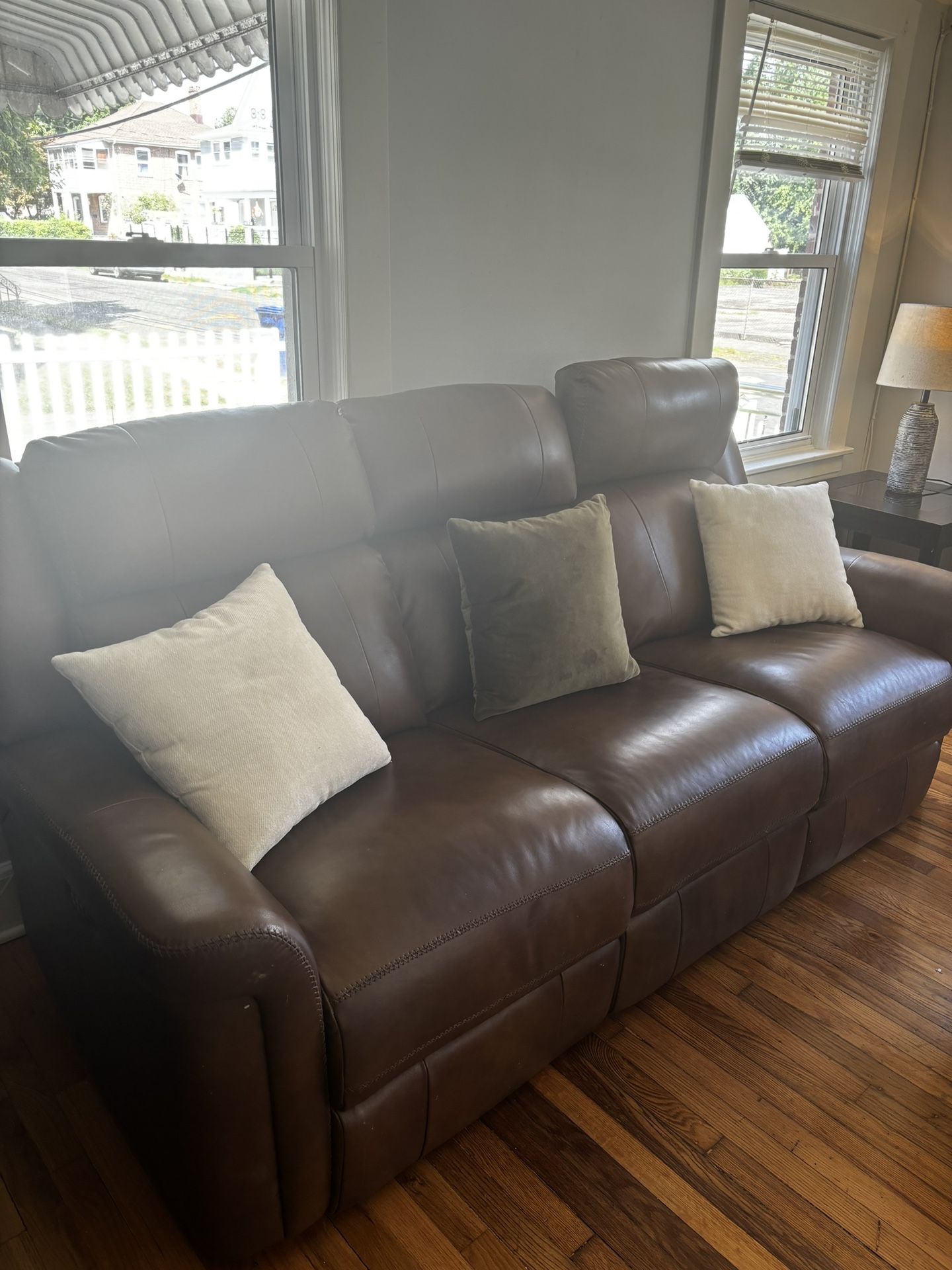 Leather Recliner Sofa
