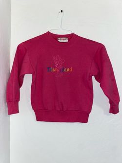 Vintage Disneyland Girls Minnie Mouse Embroidered Sweatshirt Size 6-7yr Old Kids