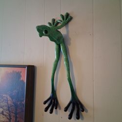 Ceramic Frog Wall Sculpture 