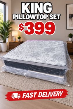🇺🇸NEW KING PILLOWTOP SET