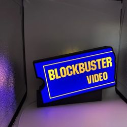Blockbuster Video Retro Display | 3D Printed Decor | USB Illuminated Sign