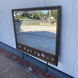Mid Century Modern Walnut Mirror 