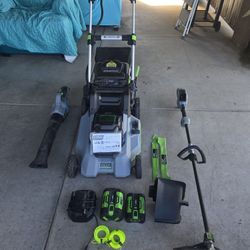 EGO Tools (Lawn Mower, Weed Wacker, and Leaf Blower)