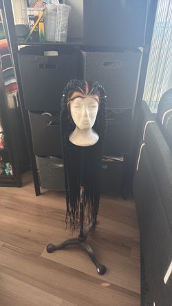 Lace front 360 Black Braided wig