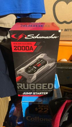 Jump starter Schumacher 2000 amp 10 point liter gas 8.0 diesel