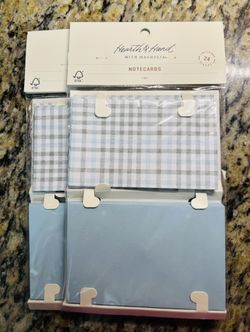 2 Sets Hearth & Hand with Magnolia Layered Plaid Paper Gift Card & Envelope Set